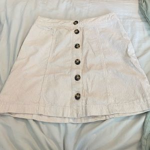White Corduroy skirt